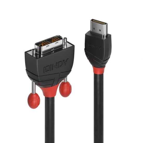 Lindy HDMI to DVI Cable, Black Line