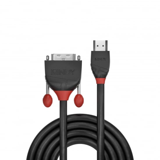 Lindy HDMI to DVI Cable, Black Line